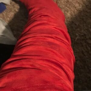 Elegant Scarlet Over the Knee Boots